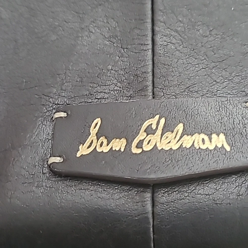 SAM EDELMAN BLACK LEATHER PURSE - Picture 2 of 7